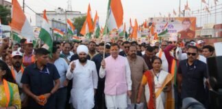 Udham Singh Nagar:-खटीमा में मुख्यमंत्री धामी के नेतृत्व में निकली भव्य “प्रगति पथ यात्रा”,हजारों लोगों ने उत्साहपूर्वक किया प्रतिभाग