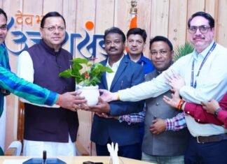 Uttarakhand:-छत्तीसगढ़ से आए पत्रकारों के प्रतिनिधिमंडल ने सीएम धामी से की शिष्टाचार भेंट