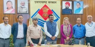 Uttarakhand:-मुख्य सचिव आनन्द बर्द्धन से संयुक्त राष्ट्र विकास कार्यक्रम की भारत में डिप्टी रेजिडेंट रिप्रेजेंटेटिव ईजाबेल ने की शिष्टाचार भेंट