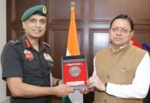 Uttarakhand:-महानिदेशक एनसीसी ने की सीएम धामी से शिष्टाचार भेंट,उत्तराखण्ड में एनसीसी के विस्तार एवं आधुनिक आधारभूत संरचना के विकास पर हुई महत्वपूर्ण चर्चा