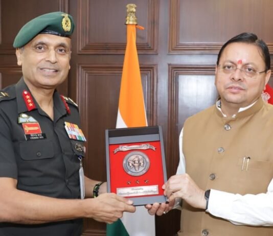 Uttarakhand:-महानिदेशक एनसीसी ने की सीएम धामी से शिष्टाचार भेंट,उत्तराखण्ड में एनसीसी के विस्तार एवं आधुनिक आधारभूत संरचना के विकास पर हुई महत्वपूर्ण चर्चा