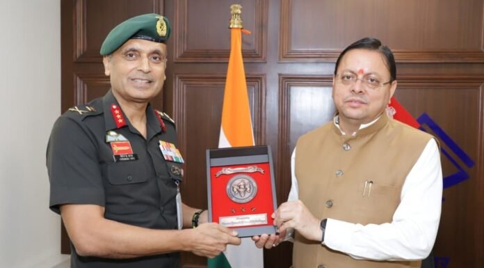 Uttarakhand:-महानिदेशक एनसीसी ने की सीएम धामी से शिष्टाचार भेंट,उत्तराखण्ड में एनसीसी के विस्तार एवं आधुनिक आधारभूत संरचना के विकास पर हुई महत्वपूर्ण चर्चा