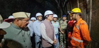 Chamoli THDC Tunnel Landslide:-मुख्यमंत्री पुष्कर सिंह धामी ने टीएचडीसी टनल हादसे का किया स्थलीय निरीक्षण,रेस्क्यू अभियान का लिया जायजा
