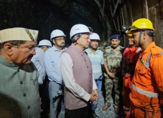 Chamoli THDC Tunnel Landslide:-मुख्यमंत्री पुष्कर सिंह धामी ने टीएचडीसी टनल हादसे का किया स्थलीय निरीक्षण,रेस्क्यू अभियान का लिया जायजा