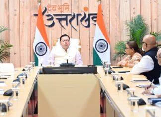 Uttarakhand:-मुख्यमंत्री पुष्कर धामी ने की उत्तराखंड क्रीड़ा विश्वविद्यालय गौलापार के निर्माण कार्यों की समीक्षा
