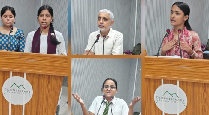 Dehradun:-धाद के हरेला 26 में बच्चों ने अपनी नजर से बताया क्लाइमेंट चेंज को कहा-देहरादून में अब गौरय्या कम दिखती है,लाल बासमती हो गया है गायब
