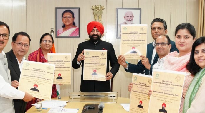Uttarakhand:-दून विश्वविद्यालय और सिनवेस्टाव ‘मेक्सिको’ ने रिसर्च और हायर एजुकेशन में भारत-मेक्सिको सहयोग को मजबूत करने के लिए किए एम.ओ.यू.पर हस्ताक्षर