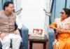Uttarakhand:-विधानसभा अध्यक्ष ऋतु खण्डूडी ने सीएम धामी से की भेंट,कोटद्वार को जिला बनाने की दोहराई मांग, मोटर नगर गड्ढे के समाधान का विषय भी उठाया