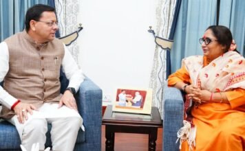 Uttarakhand:-विधानसभा अध्यक्ष ऋतु खण्डूडी ने सीएम धामी से की भेंट,कोटद्वार को जिला बनाने की दोहराई मांग, मोटर नगर गड्ढे के समाधान का विषय भी उठाया