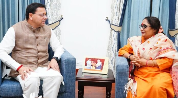 Uttarakhand:-विधानसभा अध्यक्ष ऋतु खण्डूडी ने सीएम धामी से की भेंट,कोटद्वार को जिला बनाने की दोहराई मांग, मोटर नगर गड्ढे के समाधान का विषय भी उठाया
