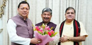 Uttarakhand:-उत्तराखंड से दिनेश आर्य राज्यसभा के लिए निर्विरोध निर्वाचित,मुख्यमंत्री पुष्कर धामी ने नवनिर्वाचित राज्यसभा सांसद को दी बधाई एवं शुभकामनाएं
