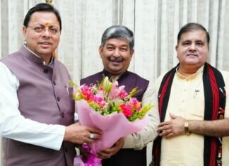 Uttarakhand:-उत्तराखंड से दिनेश आर्य राज्यसभा के लिए निर्विरोध निर्वाचित,मुख्यमंत्री पुष्कर धामी ने नवनिर्वाचित राज्यसभा सांसद को दी बधाई एवं शुभकामनाएं