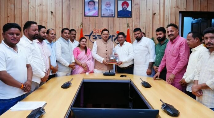 Dehradun:-मुख्यमंत्री पुष्कर सिंह धामी से प्रदेश प्रधान संगठन के प्रतिनिधिमंडल ने की शिष्टाचार भेंट