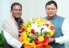 Uttarakhand:-मुख्यमंत्री पुष्कर सिंह धामी से सांसद फग्गन सिंह कुलस्ते ने की शिष्टाचार भेंट