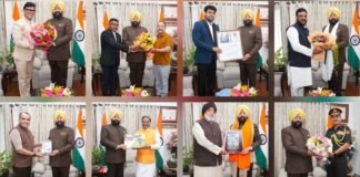 Dehradun:-राज्यपाल गुरमीत सिंह से लोक भवन में विभिन्न क्षेत्रों के लोगों,गणमान्य व्यक्तियों एवं अधिकारियों ने की भेंट