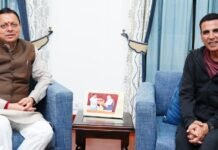 Uttarakhand:-मुख्यमंत्री पुष्कर धामी से प्रसिद्ध फिल्म अभिनेता अक्षय कुमार ने की शिष्टाचार भेंट